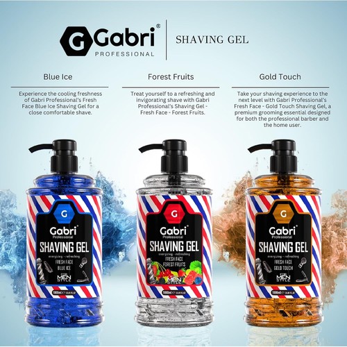 2pack gabri shaving gel 1000ml - gabri,